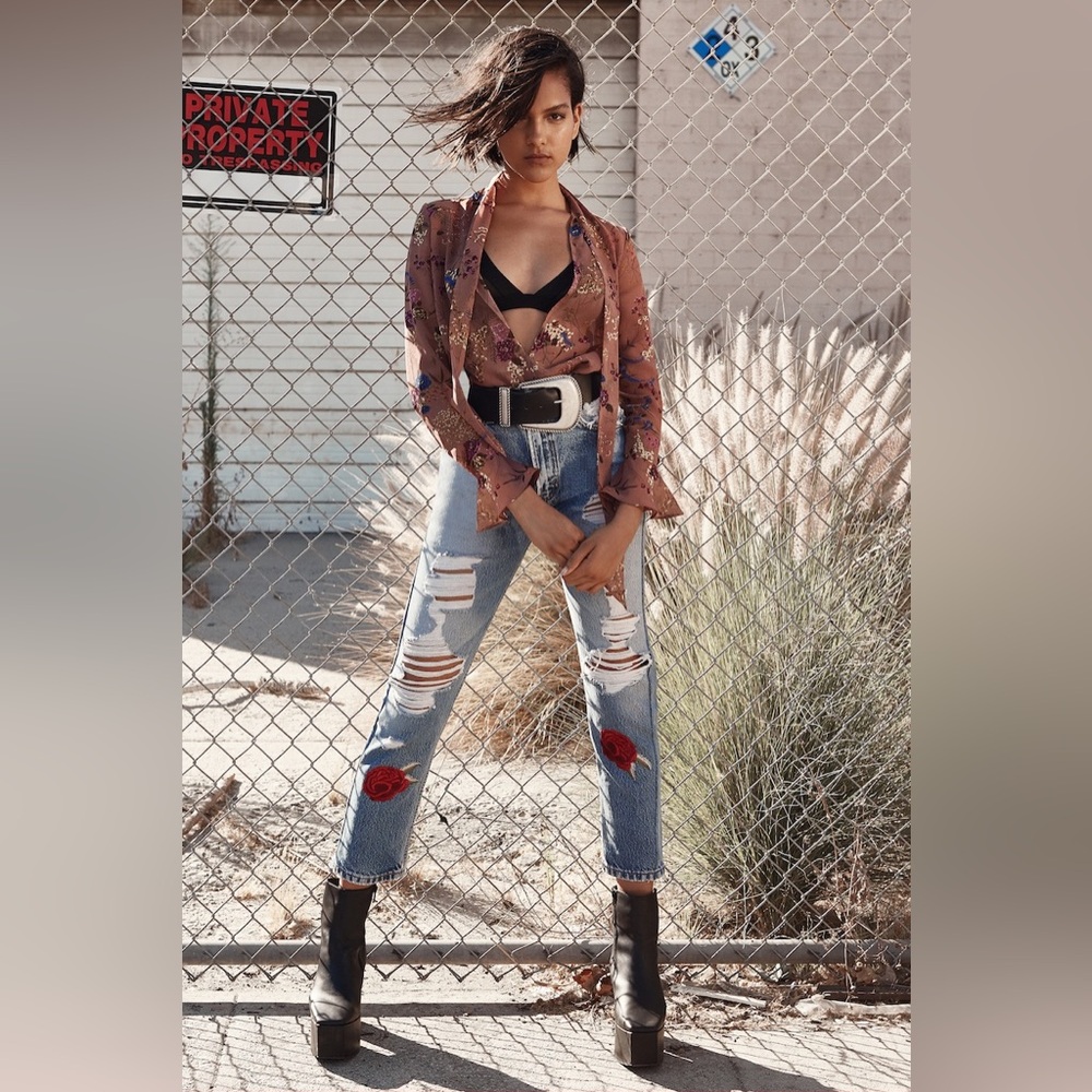 Nasty Gal After Party Rose Above It Vintage Levi's Sz 30
